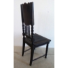 Image 5 : HAND-PAINTED OAK MOORISH BARLEY TWIST CHAIR 