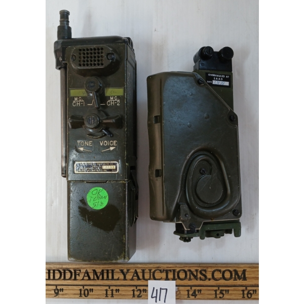 LOT OF 2 - VIETNAM RADIO & HELMET RECEIVER