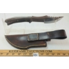 Image 3 : FIXED BLADE KNIFE W/ LEATHER SHEATH