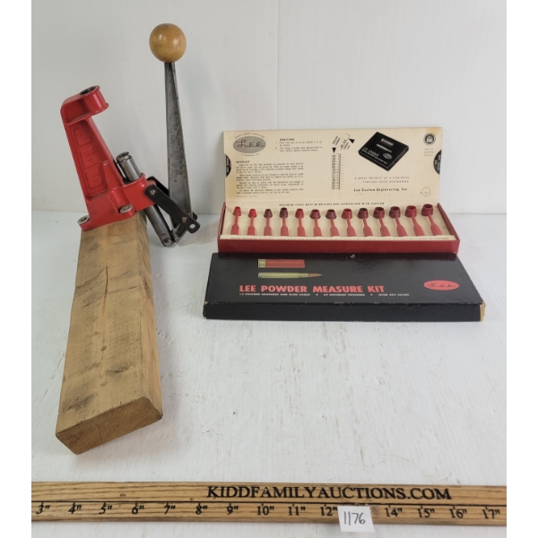 LOT OF 2 - LEE RELOADING PRESS & POWDER MEASURE KIT