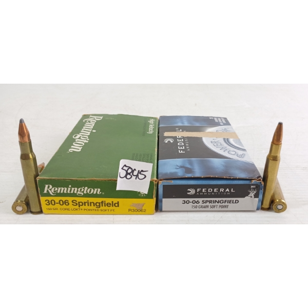 AMMO: 38X IMPERIAL & FEDERAL .30-06SPRG - 150GR