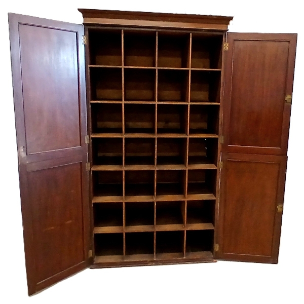 MULTI-PIGEONHOLE SORTING CABINET - MAHOGANY - C. LATE 19TH  / MID 20TH CENTURY