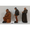 Image 4 : LOT OF 3 - FOLK ART CARVINGS - INCL PRIEST