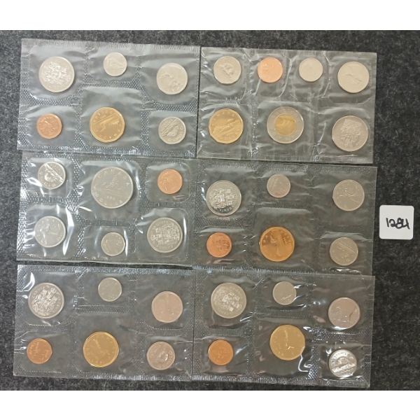 LOT OF 6 - 1986-1997 RCM UNCIRCULATED PROOF SETS