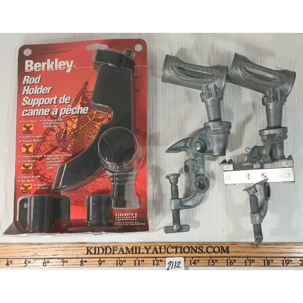 LOT OF 3 - FISHING ROD HOLDERS