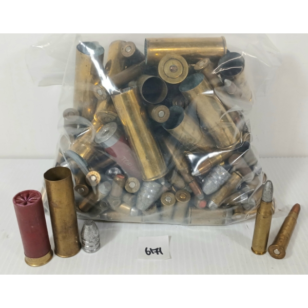AMMO / BRASS / BULLETS: QTY OF MISC RNDS - INCL .306 WIN, .45 COLT, ETC - 12.5LBS