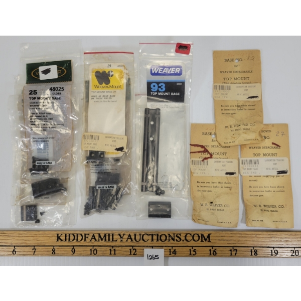 LOT OF 10 - SCOPE BASES - INCL WEAVER