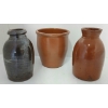 Image 3 : LOT OF 3 - STONEWARE SALT GAZE PLANTER & CROCKS