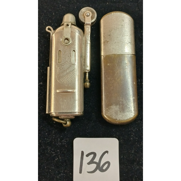 LOT OF 2 - BOWERS & BAVARIA TRENCH ART STYLE LIGHTERS