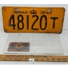 Image 1 : LOT OF 2 - 1944 ONTARIO LICENCE PLATE & PASSENGER NOTE
