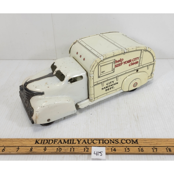 MARX TOYS PRESSED STEEL CITY SANITATION DEPT. TRUCK