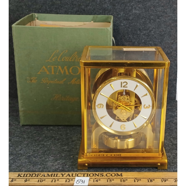 LE COULTRE & CIE 15 JEWEL ATMOS SWISS MANTLE CLOCK