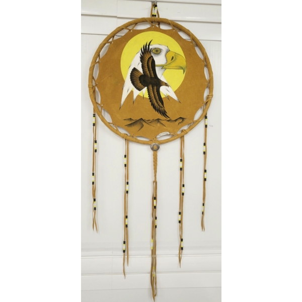 NATIVE AMERICAN STYLE LEATHER SHIELD