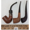 Image 2 : LOT OF 3 - BRIGHAM & PETERSON'S DELUXE SMOKING PIPES