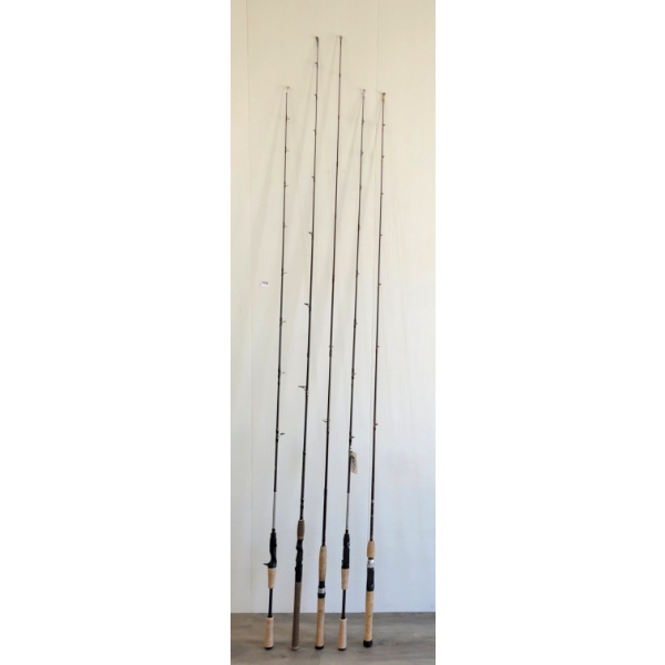 LOT OF 5 - FISHING POLES - INCL BERKLEY & CAPERLAN