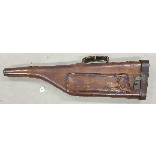 LEATHER TAKE DOWN CASE W/ BRASS LOCK