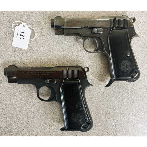 LOT OF 2 - BERETTA MODEL 1934 IN 9MM CORTO (.380 ACP) - PROHIB