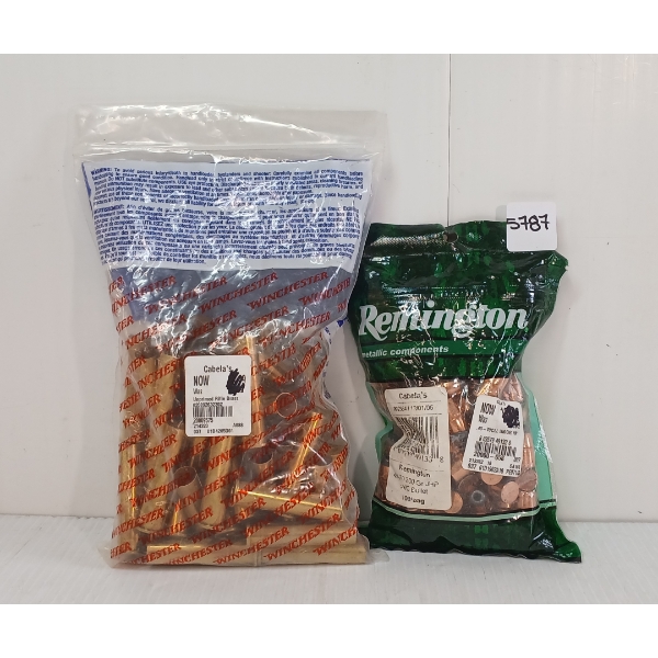 BRASS / BULLETS: 50X WINCHESTER .45-70 GOVT - UNPRIMED - 100X REMINGTON .45-70 GOVT BULLETS