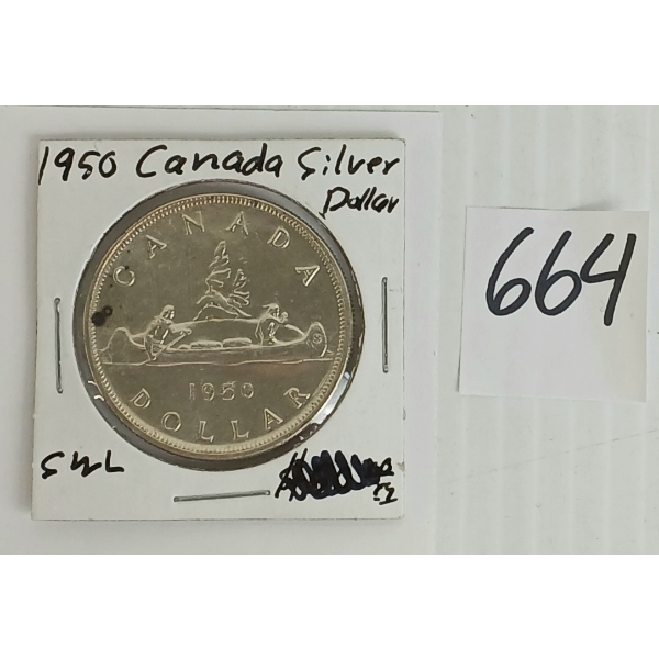 1950 CDN SILVER DOLLAR COIN