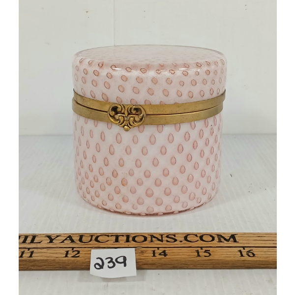 ART DECO BUBBLE GLASS TRINKET BOX