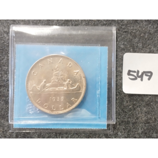 1935 CDN SILVER DOLLAR - VOYAGEUR - CCCS GRADED