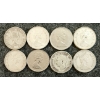 Image 2 : LOT OF 8 - 1941-1968 CDN 25 CENT COINS