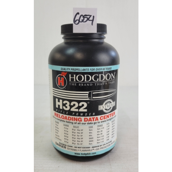 POWDER: APPROX 1LBS HODGDON 3H22 RIFLE POWDER