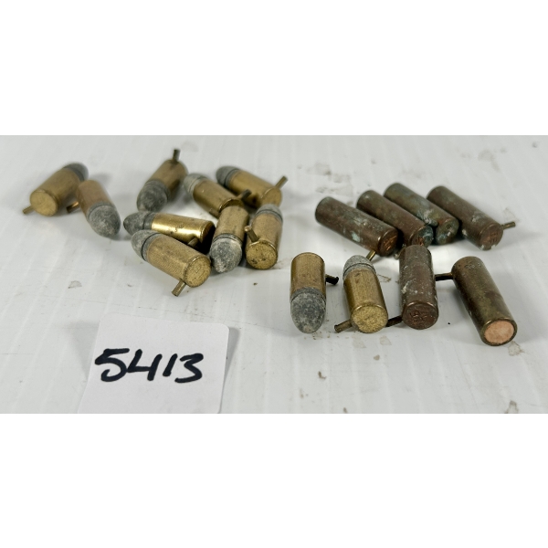 AMMO: 11X LRN & 6X BLANK .30 CAL PINFIRE CARTRIDGES