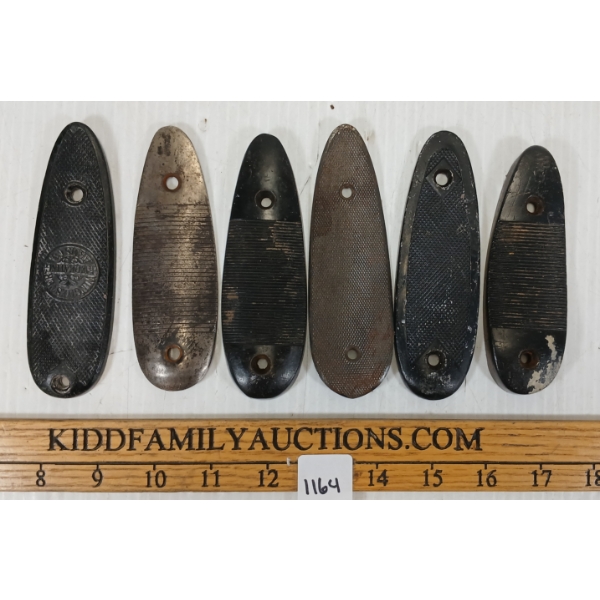 LOT OF 6 - MISC BUTTPLATES - INCL WINCHESTER