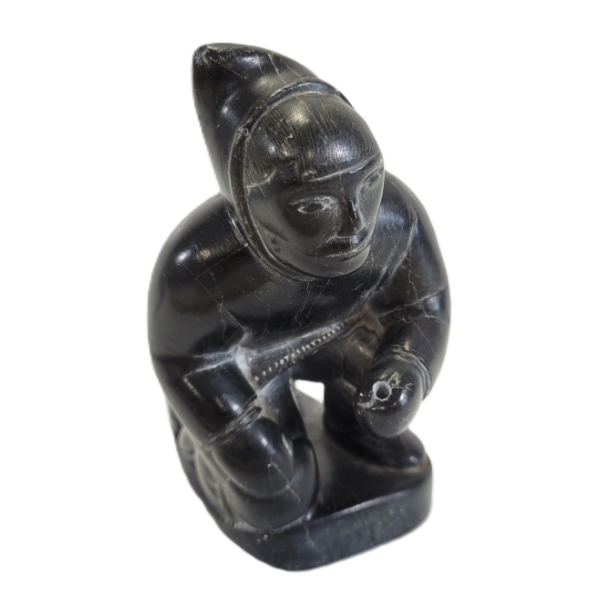 KNEELING FIGURE - SIGNED - STONE
