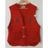Image 1 : HAND CARFTED INDIAN BOILED WOOL VEST W/ BONE FASTENERS & BEADING