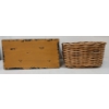 Image 2 : LOT OF 6 - TIN DRAWER, CAST HORSESHOE DECOR, TISSUE BOX COVER, ROPE KNOT & BASKET