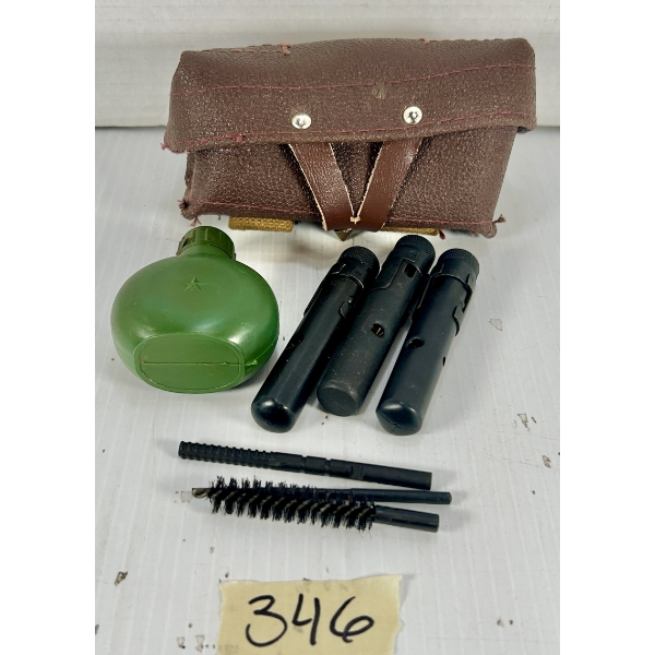 LOT OF 5 - SKS AMMO POUCH, CLEANING TOOLS & OILER