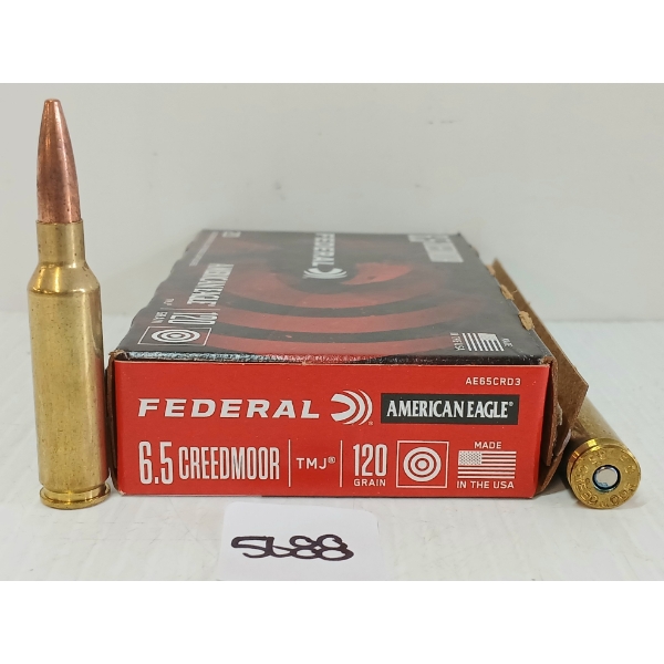 AMMO: 20X FEDERAL AMERICAN EAGLE 6.5 CREEDMOOR - 120GR - TMJ