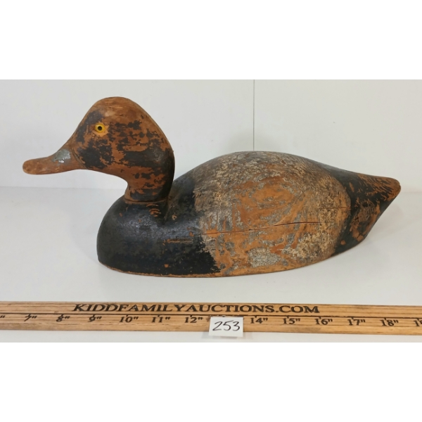 GOLDEN EYED DUCK DECOY BY ACE HELMER