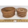 Image 2 : LOT OF 2 - WOVEN SEAGRASS NESTING BASKETS