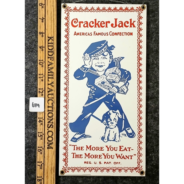CRACKER JACK "THE MORE YOU EAT - THE MORE YOU WANT" SSP SIGN 