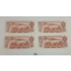 Image 2 : LOT OF 4 - 1974 CDN $2 BANKNOTES