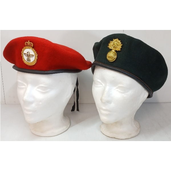 LOT OF 2 - CDN MILITARY POLICE & GRENADIERS BERETS