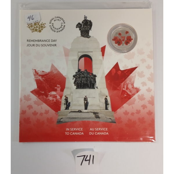 2020 RCM $5 SILVER COIN - REMEMBRANCE DAY