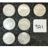 Image 1 : LOT OF 7 - 1967 CDN 25 CENT COINS 