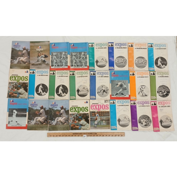 LOT OF 24 - MONTREAL EXPOS BASEBALL PROGRAMS