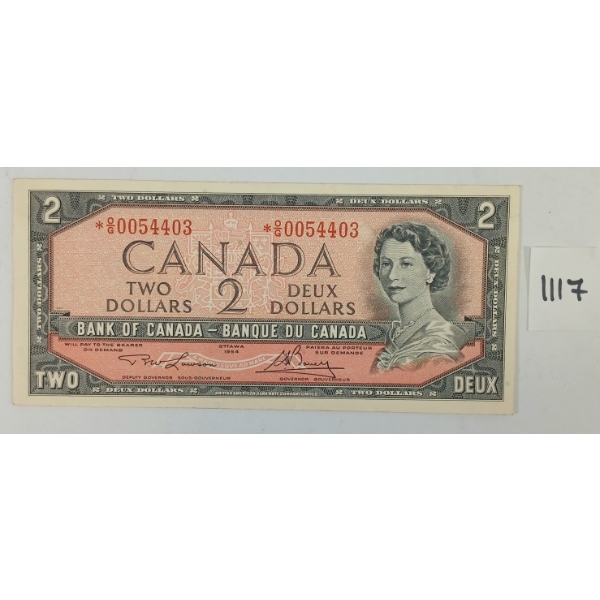 1954 CDN $2 BANKNOTE 