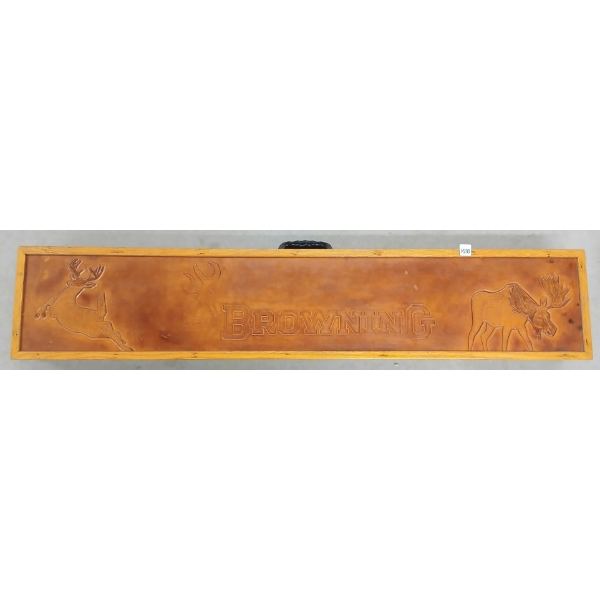 CUSTOM MADE BROWNING WOODEN LONG GUN CASE 