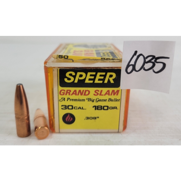 BULLETS: 99X SPEER GRAND SLAM .30CAL - 180GR