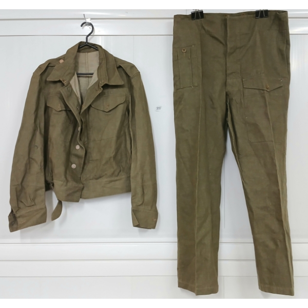 LOT OF 2 - BRITISH OVERALLS DENIM PANTS & JACKET