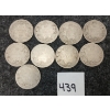 Image 1 : LOT OF 9 - 1906 & 1907 CDN SILVER 25 CENT PCS