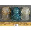 Image 1 : LOT OF 3 - HEMINGRAY & DOMINION GLASS INSULATORS
