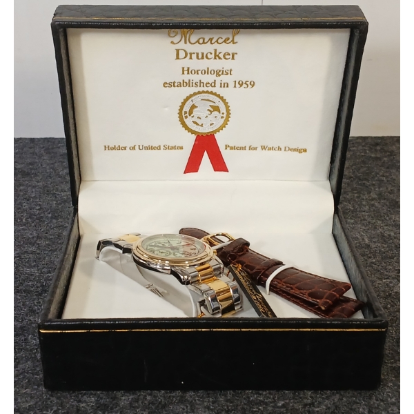 MARCEL DRUCKER LIMITED EDITION WRISTWATCH W/ CASE