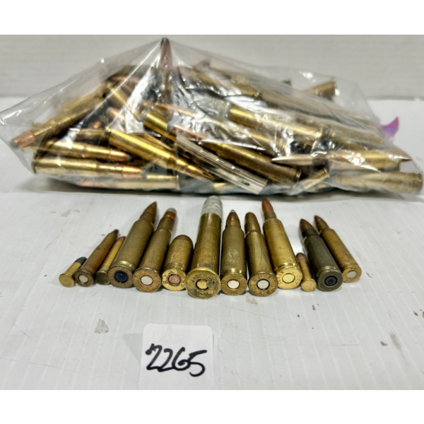 AMMO: BAG LOT - APPROX 200X MIXED RIFLE & HANDGUN CARTRIGES